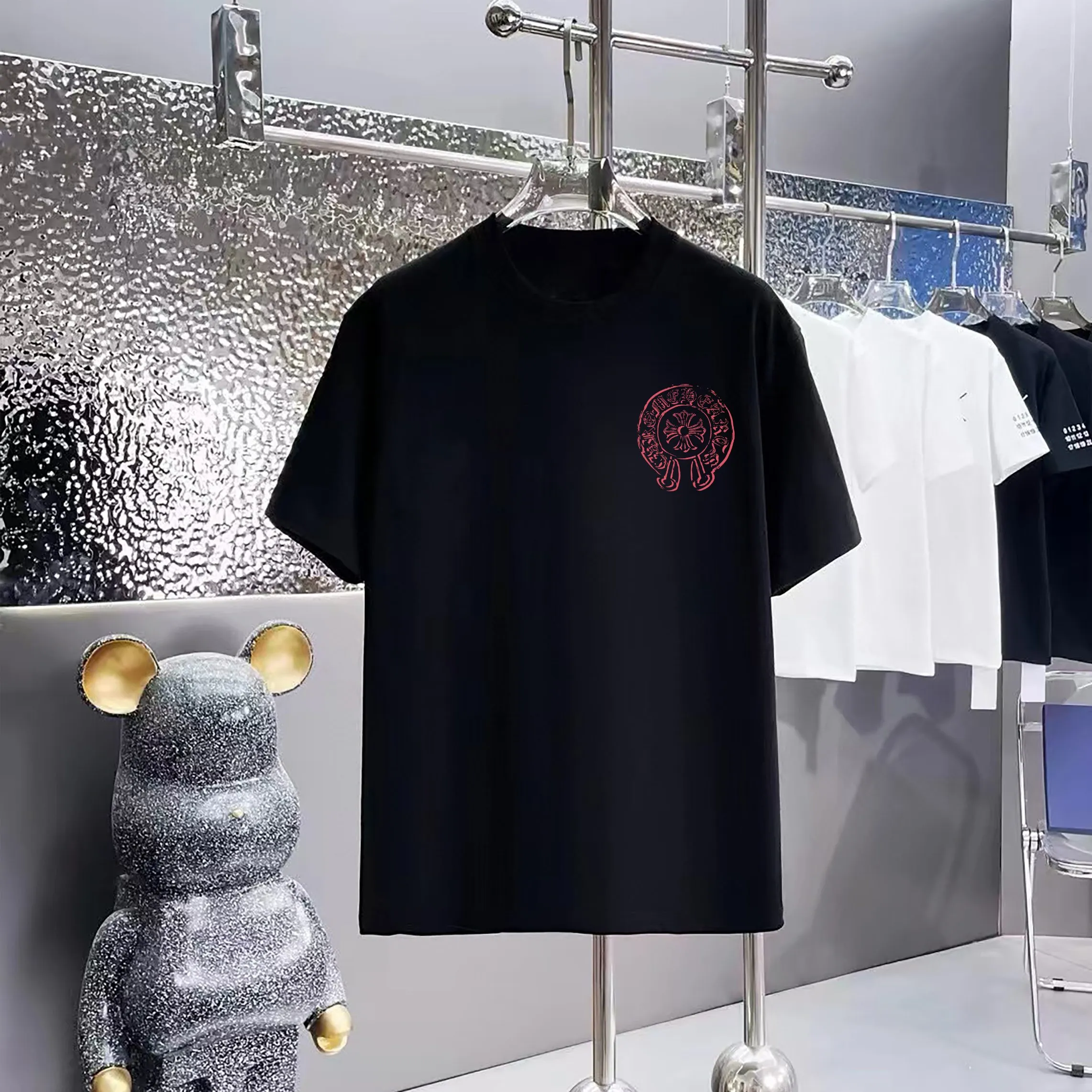 80 Chrome Hearts T 1:1 1×1 Same Style logo OS ：Black，White， ，Red， Gray Size：XS-L